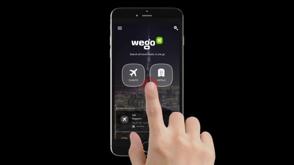App Gratuito - Passagens promocionais na Wego pelo celular